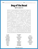 Day of the Dead Word Search Thumbnail