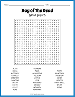 Day of the Dead Word Search thumbnail