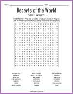 Deserts of the World Word Search Thumbnail