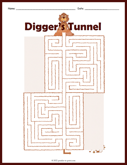 Diggers Tunnel Medium Maze