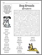 Dog Breeds Word Search thumbnail