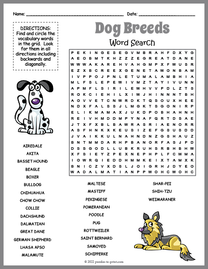 Brain Games Dogs Word Search Puzzles