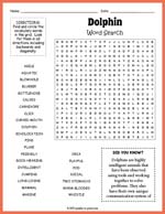 Dolphin Word Search Thumbnail