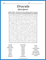 Dracula Word Search thumbnail