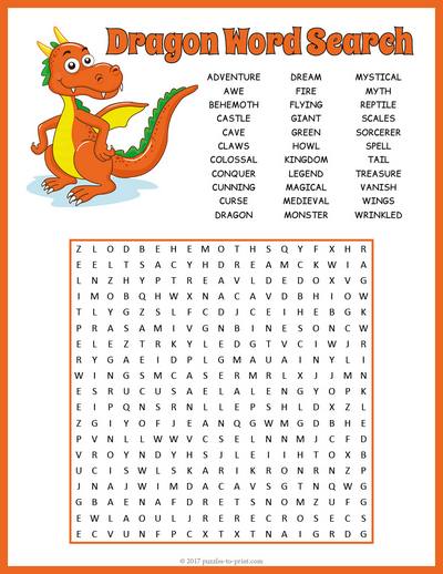 Dragon Word Search