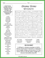 Drama Terms Word Search Thumbnail