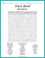 Dust Bowl Word Search thumbnail