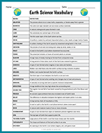 Earth Science Vocabulary thumbnail