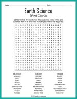 Earth Science Word Search Thumbnail