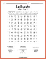 Earthquake Word Search Thumbnail