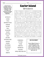 Easter Island Word Search Thumbnail