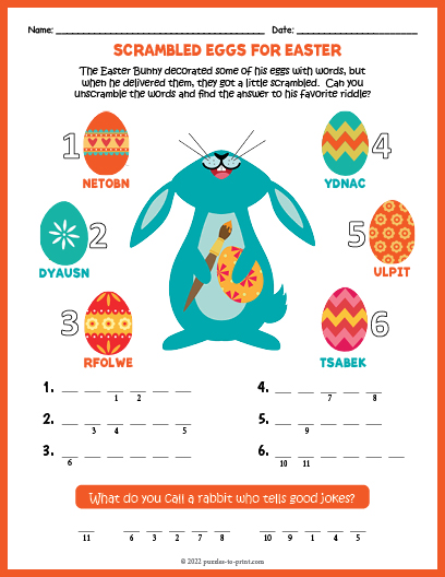 Easter Word Scramble