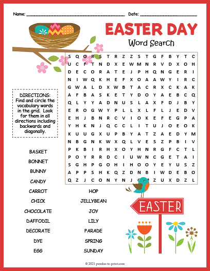 Easter Word Search on Made Pay Teachers