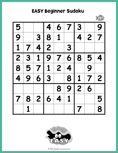 landsby festspil arabisk Easy Beginner Sudoku