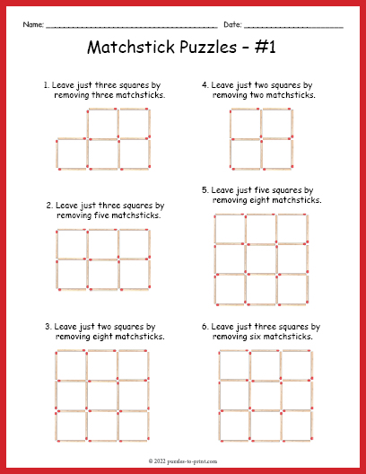 Easy Matchstick Puzzles