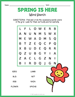 Easy Spring Word Search thumbnail