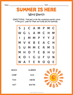 Easy Summer Word Search thumbnail