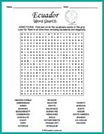 Ecuador Word Search Thumbnail