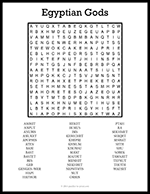 Egyptian Gods Word Search thumbnail