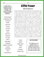 Eiffel Tower Word Search Thumbnail