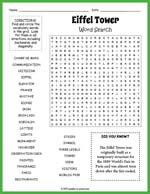 Eiffel Tower Word Search Thumbnail