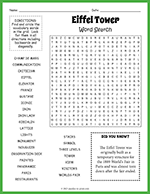 Eiffel Tower Word Search thumbnail