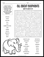 Elephant Word Search thumbnail