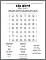 Ellis Island Word Search Thumbnail