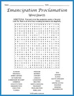 Emancipation Proclamation Word Search Thumbnail