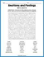 Emotions and Feelings Word Search Thumbnail