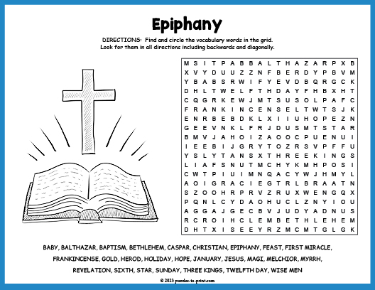 Epiphany Word Search