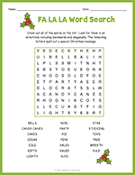 Fa La La Word Search thumbnail