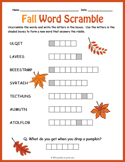 fall-word-scramble