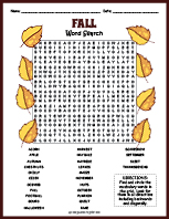 Fall Word Search thumbnail