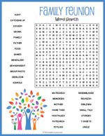 Family Reunion Word Search Thumbnail