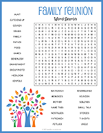 Family Reunion Word Search thumbnail