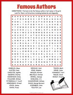 Famous Authors Word Search thumbnail