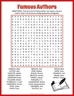 Famous Authors Word Search Thumbnail