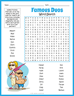 Famous Duos Word Search thumbnail