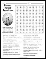 Famous Native Americans Word Search thumbnail