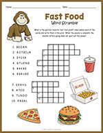Fast Food Word Scramble thumbnail