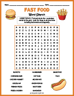 Fast Food Word Search Thumbnail
