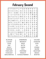 February Second Word Search thumbnail