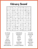 February Second Word Search thumbnail