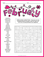 February Word Search thumbnail