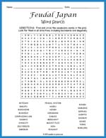 Feudal Japan Word Search Thumbnail