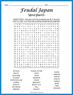 Feudal Japan Word Search thumbnail