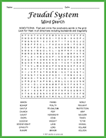 Feudal System Word Search thumbnail