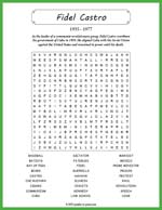 Fidel Castro Word Search Thumbnail