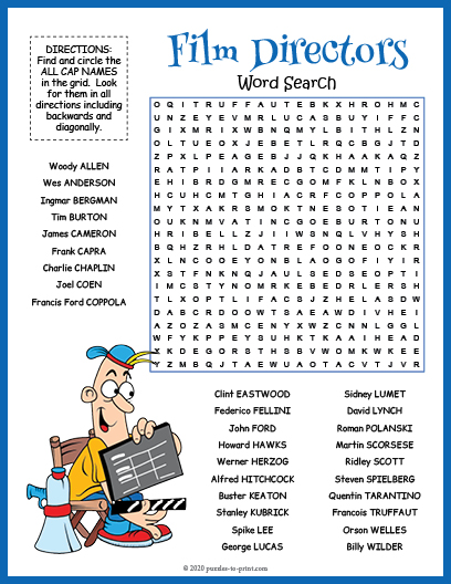 Film Directors Word Search